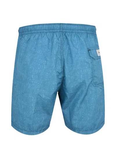Drumohr Drawstring Slub-texture Shorts In Blue