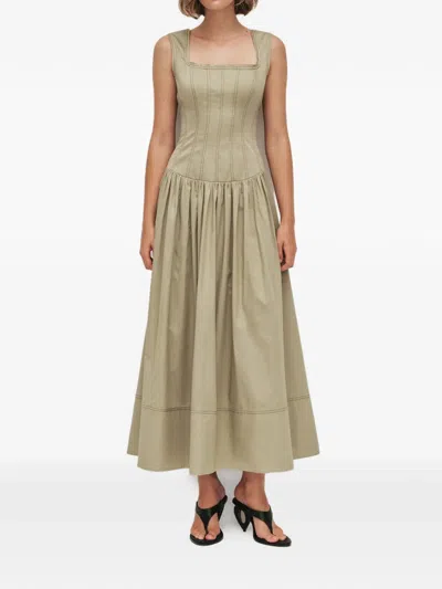 Aje Parallel Midi Dress In Green