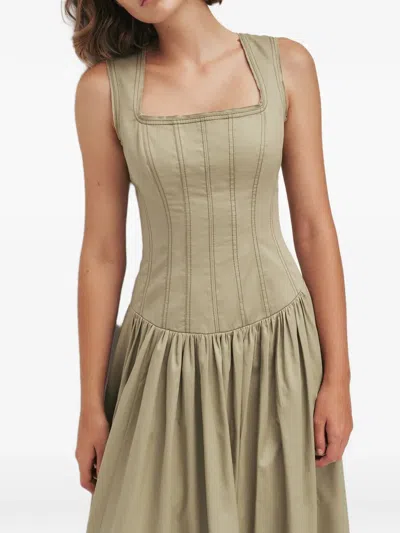 Aje Parallel Midi Dress In Green