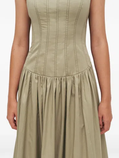 Aje Parallel Midi Dress In Green