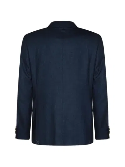 Canali Single-breasted Wool Suit In Blue