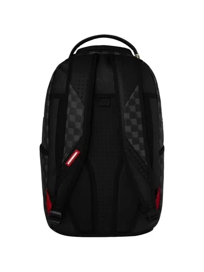 Sprayground Checkered Shark-print Backpack In Black