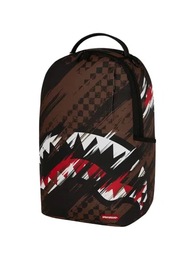 Sprayground Shark Mouth Checkered Backpack In Multi