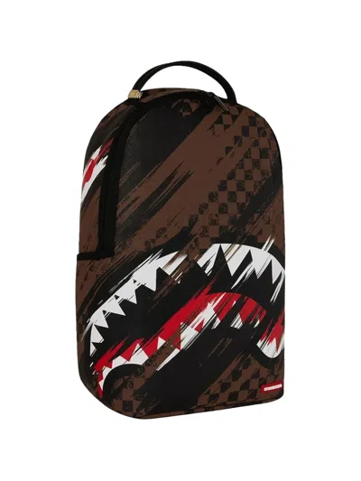 Sprayground Shark Mouth Checkered Backpack In Multi