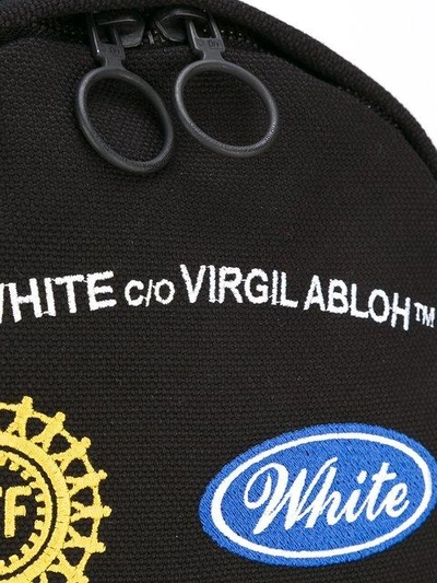 Shop Off-white Patch Embroidered Backpack