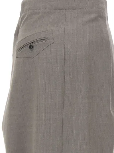 Victoria Beckham Asymmetric Virgin Wool Midi Skirt In Animal Print