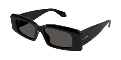 Alaïa Rectangular Sunglasses, 53mm In Black