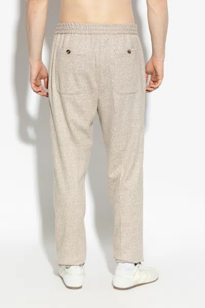 Etro Patterned Drawstring Trousers In White