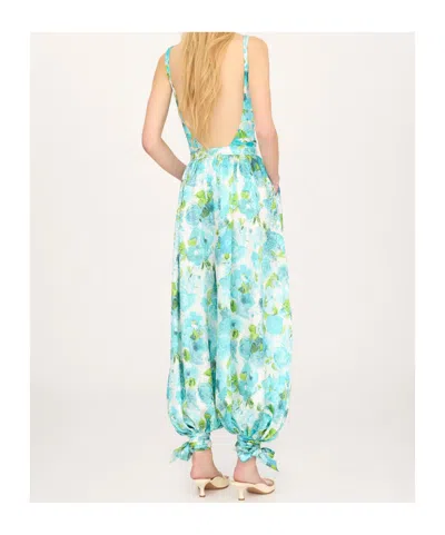 Chloé Floral-print Silk-jacquard Cropped Pants In Multi