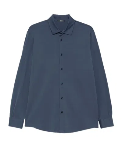 Herno Button-up Shirt In Blue