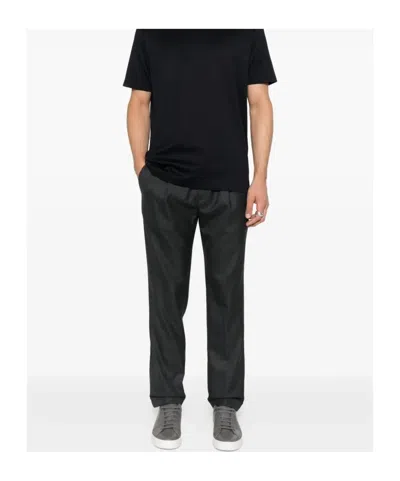 Herno Drawstring Cuffed Trousers In Black