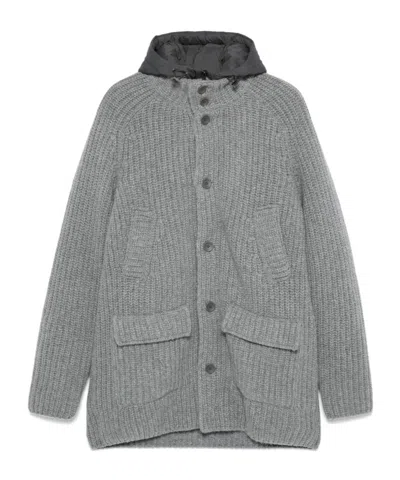 Herno Double-layer Coat In Gray