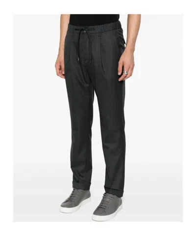 Herno Drawstring Cuffed Trousers In Black