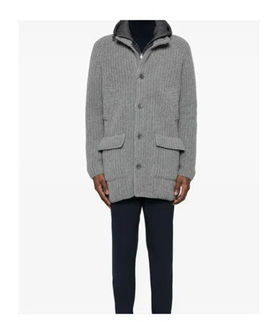 Herno Double-layer Coat In Gray