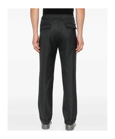Herno Drawstring Cuffed Trousers In Black
