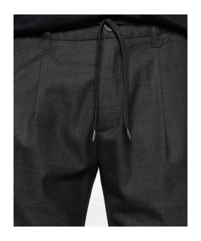 Herno Drawstring Cuffed Trousers In Black