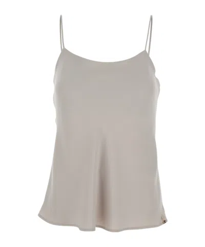 Herno Flared Tech Camisole Top In Neutral