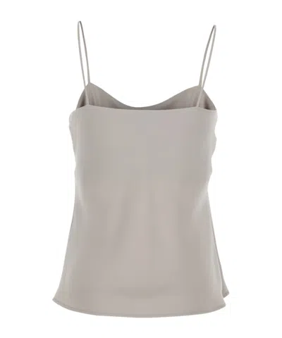 Herno Flared Tech Camisole Top In Neutral