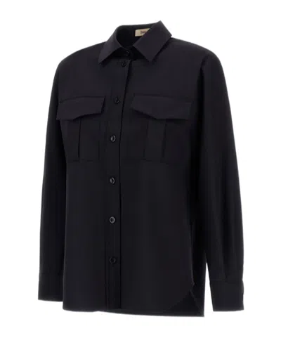 Herno Flap-pocket Buttoned Shirt In Blue