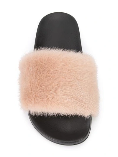 Shop Givenchy Mink Fur Slides