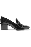 JIL SANDER Buckled patent-leather loafers
