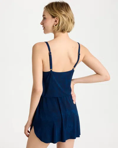 Chico's Magicsuit Billie Jean Kami Swim Dress In Denim In Blue