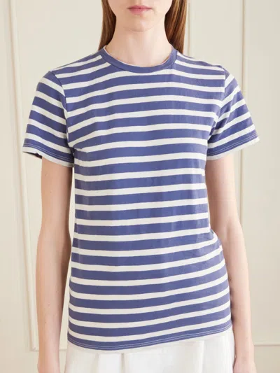 Nili Lotan Lana Striped Cotton Jersey T-shirt In White