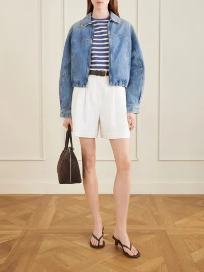 Nili Lotan Lana Striped Cotton Jersey T-shirt In White