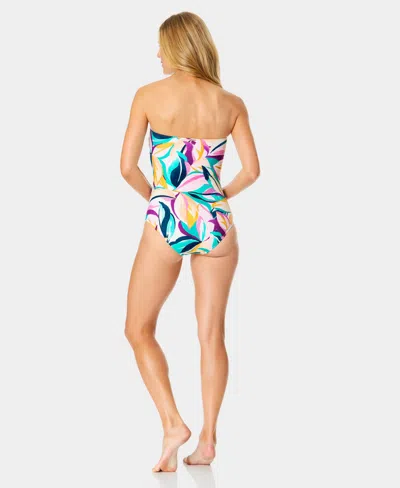 Anne Cole Twist Front Strapless One-piece In Multi