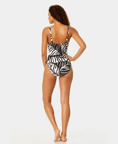 Anne Cole Drape Front Underwire One-piece In Multi