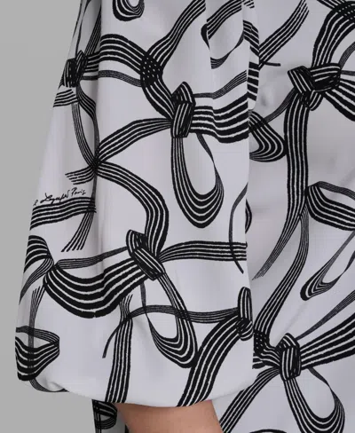 Karl Lagerfeld Plus Size Button-front Blouse In Multi