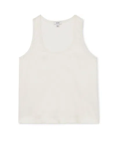 Reiss White Silk-front Cami Top In Neutral