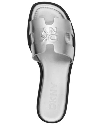 Dkny Columba Slide Sandal In Silver