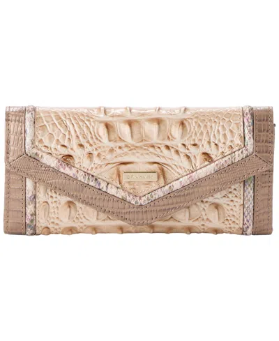 Brahmin Veronica Croc Embossed Leather Wallet In Multi