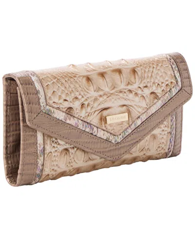 Brahmin Veronica Croc Embossed Leather Wallet In Multi