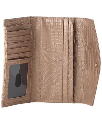 Brahmin Veronica Croc Embossed Leather Wallet In Multi