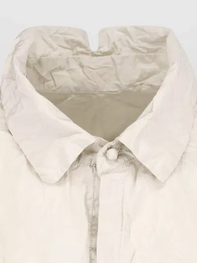 Daniela Gregis Buttoned Cuff Crinkled Long Sleeve Jacket In White