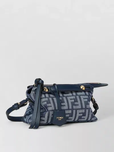 Fendi Soft Mini Shoulder Bag Top Handle Strap In Blue