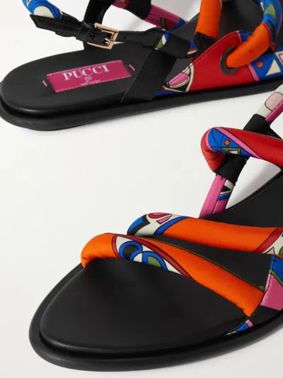 Pucci Printed Sandals In Multi