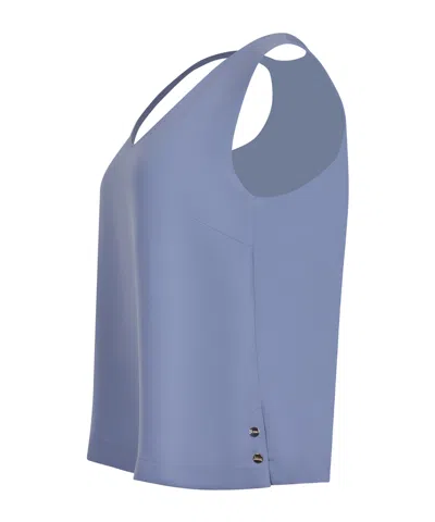 Herno V-neck Sleeveless Top In Blue