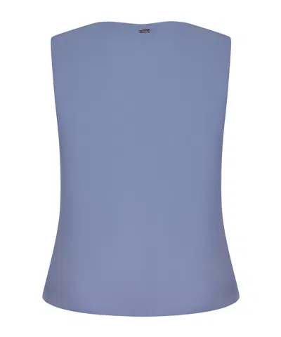 Herno V-neck Sleeveless Top In Blue