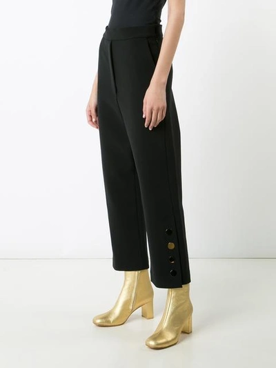 Shop Ellery Cropped Trousers In Black