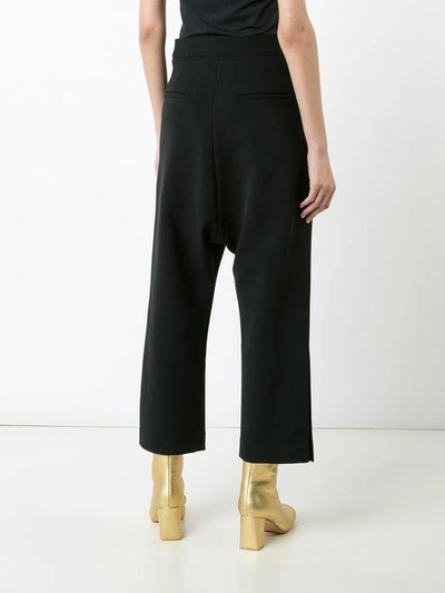 Shop Ellery Cropped Trousers In Black