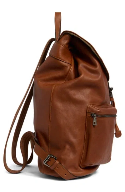 Longchamp 3d Leather Backpack In Brown