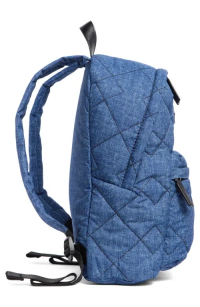Marc Jacobs Quilted Denim Effect Nylon Backpack In Blue