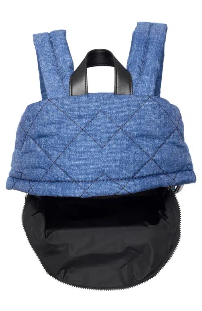 Marc Jacobs Quilted Denim Effect Nylon Backpack In Blue