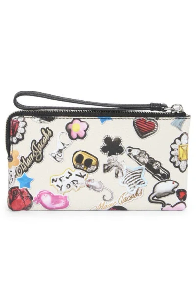 Marc Jacobs Sticker Print Wristlet In Multi