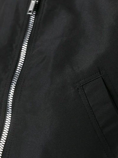 Shop Rick Owens Glitter Cropped Bomber Jacket In Black