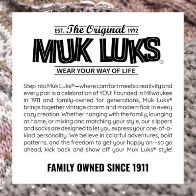 Muk Luks Nylon Blend Compression Socks 2 Pair Pack Wide Size In Blue