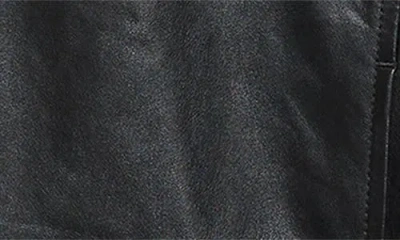 Lemaire Leather Blouson Biker Jacket In Black